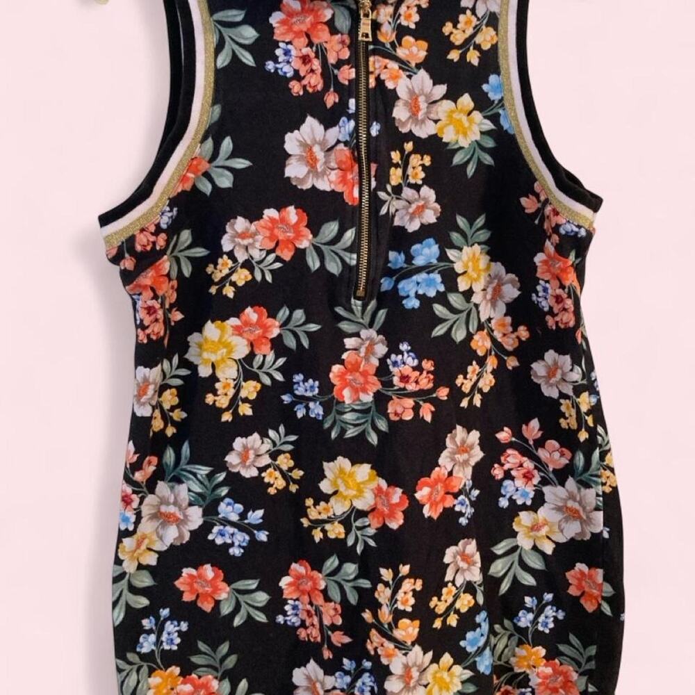 Boston proper black floral print